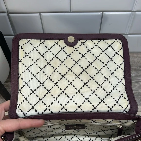 Kate Spade Burgundy Crossbody Bag with Chain Strap - Picture 6 of 15